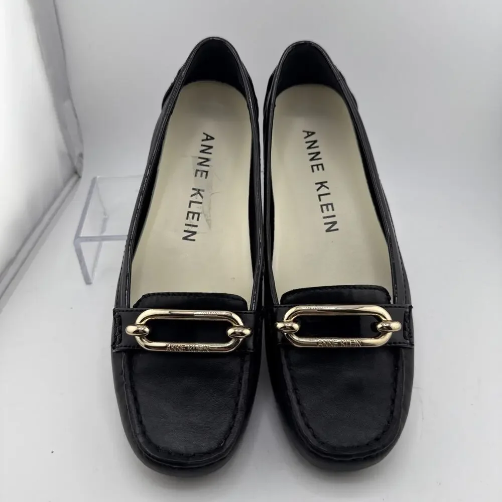 Anne Klein Women's Noris Black Leather Loafer‎ Flat Size 7.5 M NWB - Picture 4 of 11
